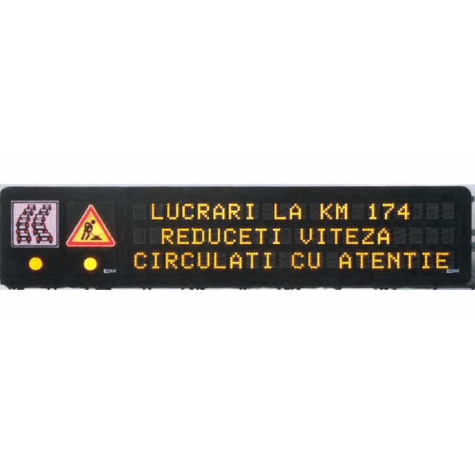 Panou VMS de ruta - Tip 1 - 8000x2000 - Matrice completa, full-colour, 4 LED-uri (RGBY) Panou VMS de ruta - Tip 1 - 8000x2000 - Matrice completa, full-colour, 4 LED-uri (RGBY)